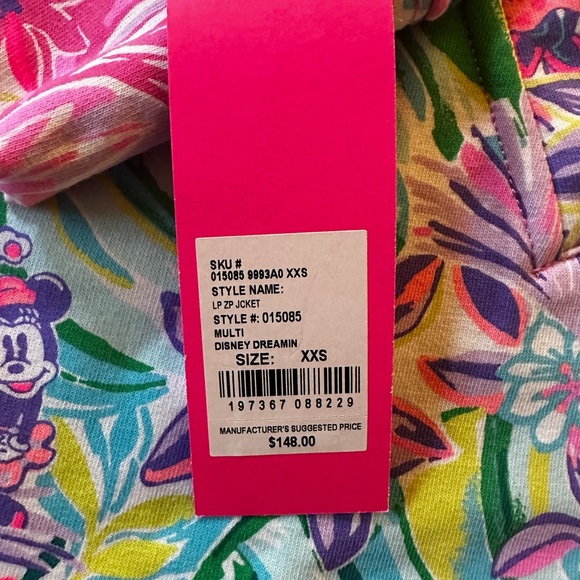 Disney Parks Lilly Pulitzer Jacket XXS Zip Pullover Minnie Mouse & Daisy… - Picture 8 of 10